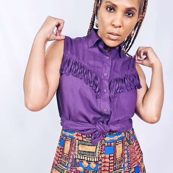 Vintage Tops - Fringe Blouse